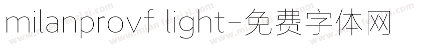 milanprovf light字体转换